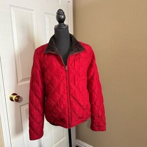 Weatherproof Red Quilted Women's Puffer Jacket